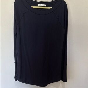Black Long Sleeve Free People Tunic Style Top